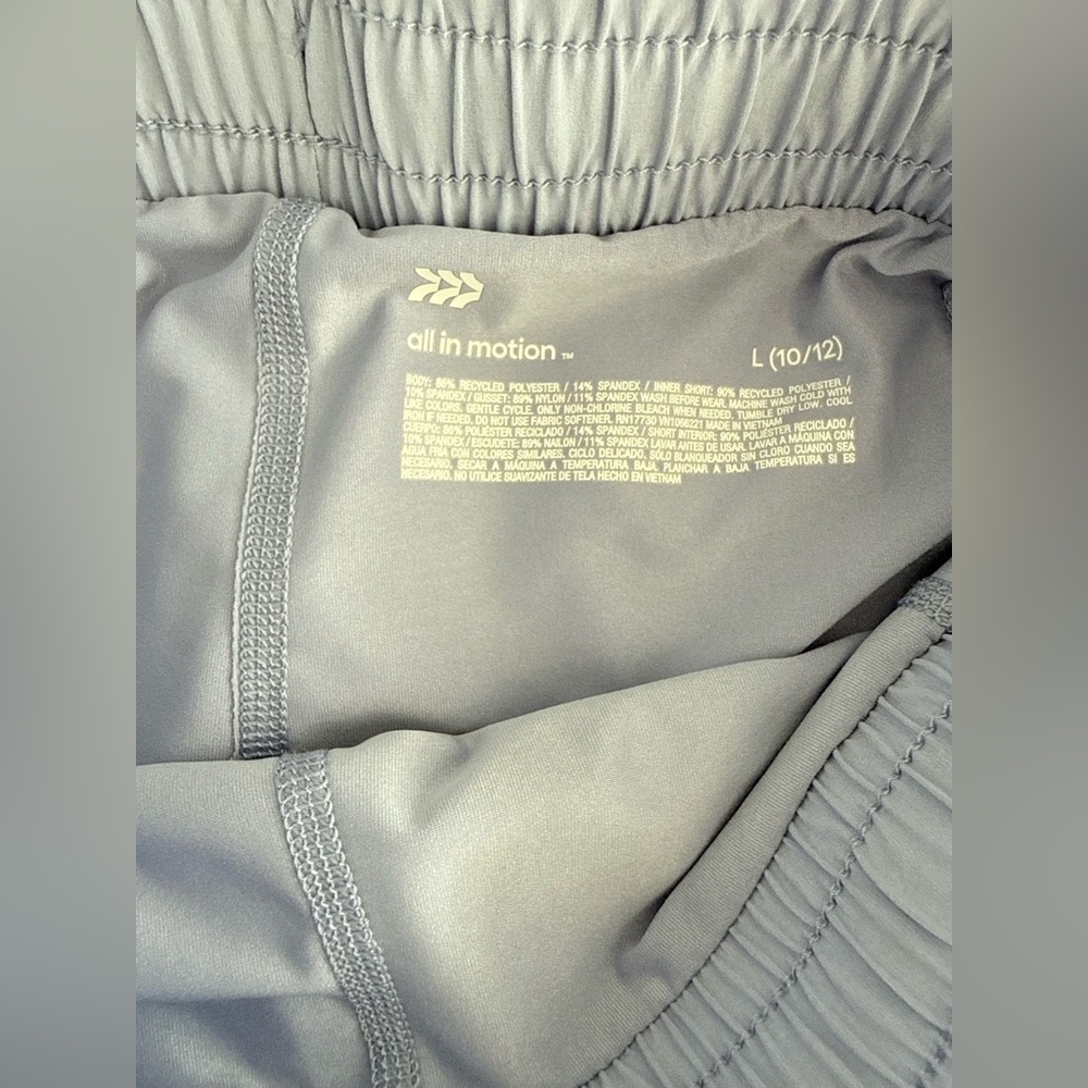 All In Motion Girls Mid-Rise 2 in 1 Flowy Shorts Size Large(10/12)- Set of 2 - Picture 6 of 10